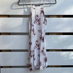 White w/pink flowers spaghetti strap sundress